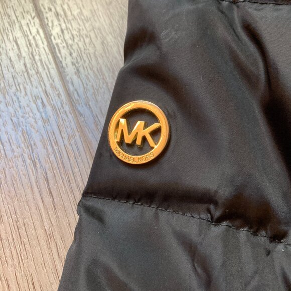 Michael Kors Black Quilted Down Puffer Coat Size M - Picture 11 of 12